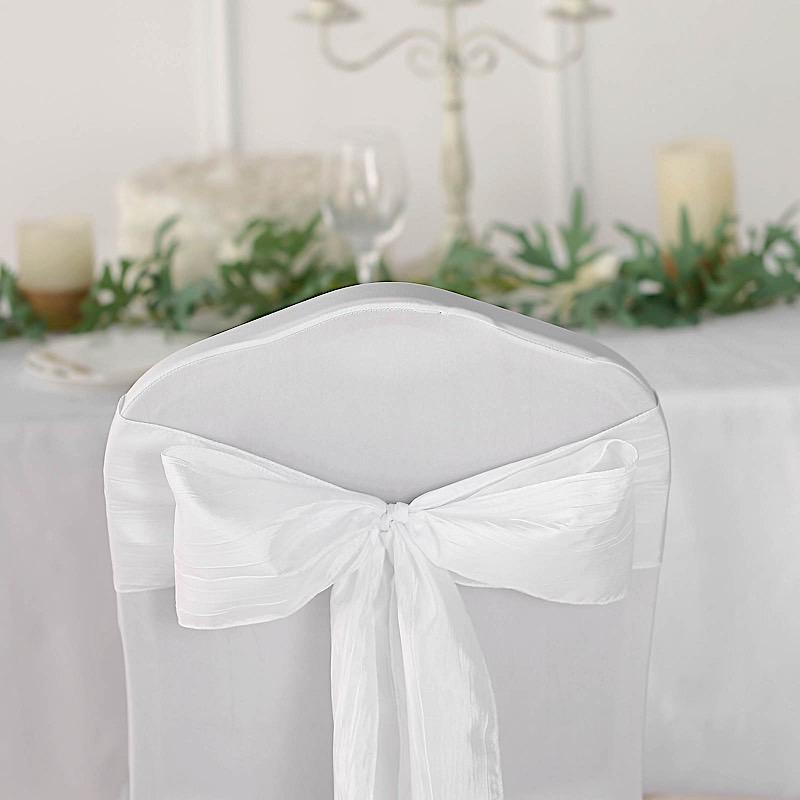 5 pcs Accordion Crinkle Taffeta Chair Sashes