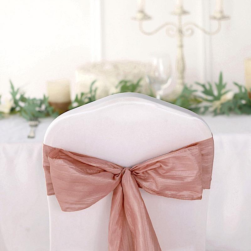 5 pcs Accordion Crinkle Taffeta Chair Sashes