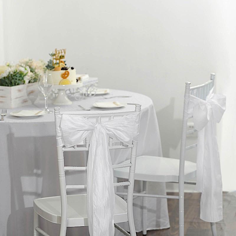 5 pcs Accordion Crinkle Taffeta Chair Sashes