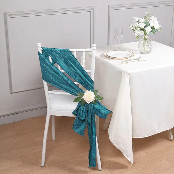 5 pcs Accordion Crinkle Taffeta Chair Sashes