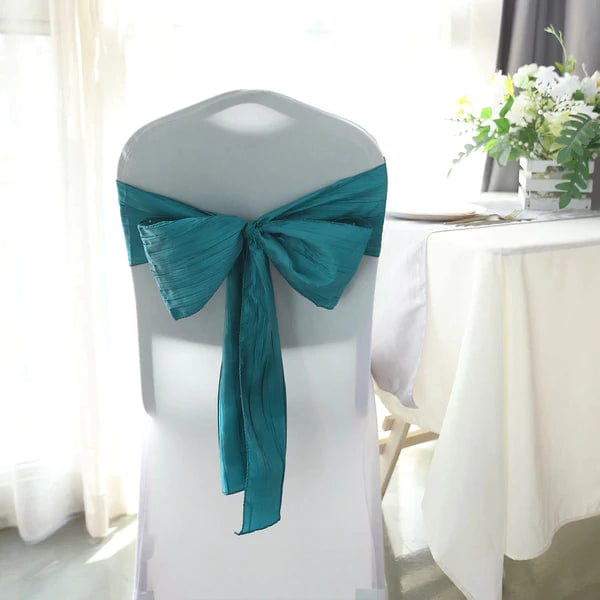 5 pcs Accordion Crinkle Taffeta Chair Sashes