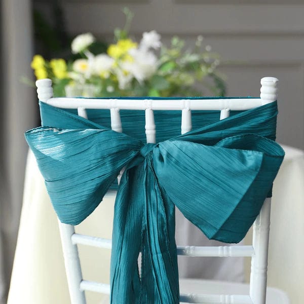 5 pcs Accordion Crinkle Taffeta Chair Sashes