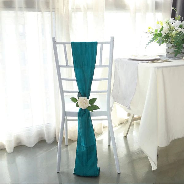 5 pcs Accordion Crinkle Taffeta Chair Sashes