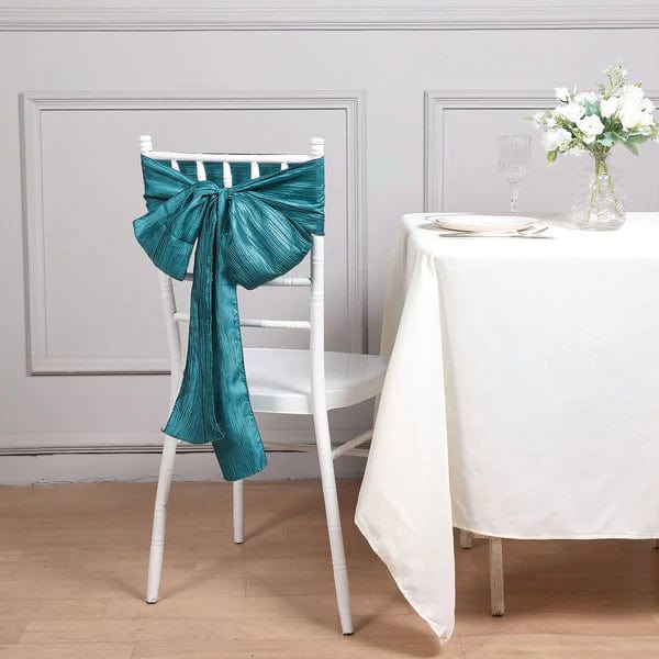 5 pcs Accordion Crinkle Taffeta Chair Sashes