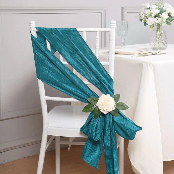 5 pcs Accordion Crinkle Taffeta Chair Sashes