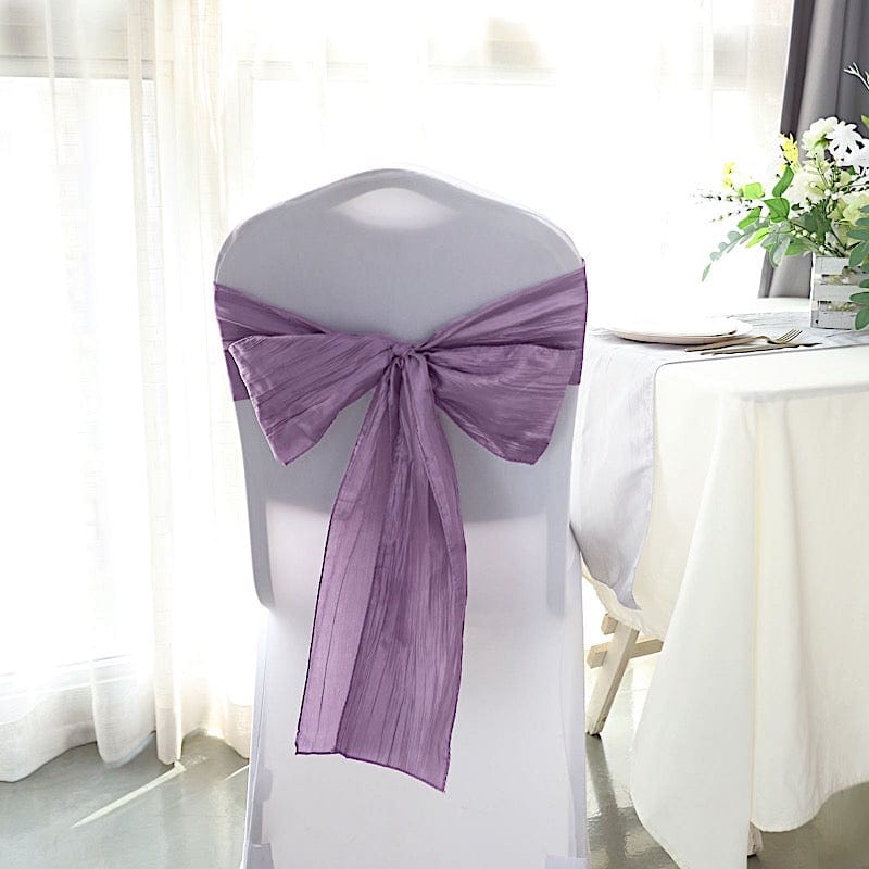 5 pcs Accordion Crinkle Taffeta Chair Sashes