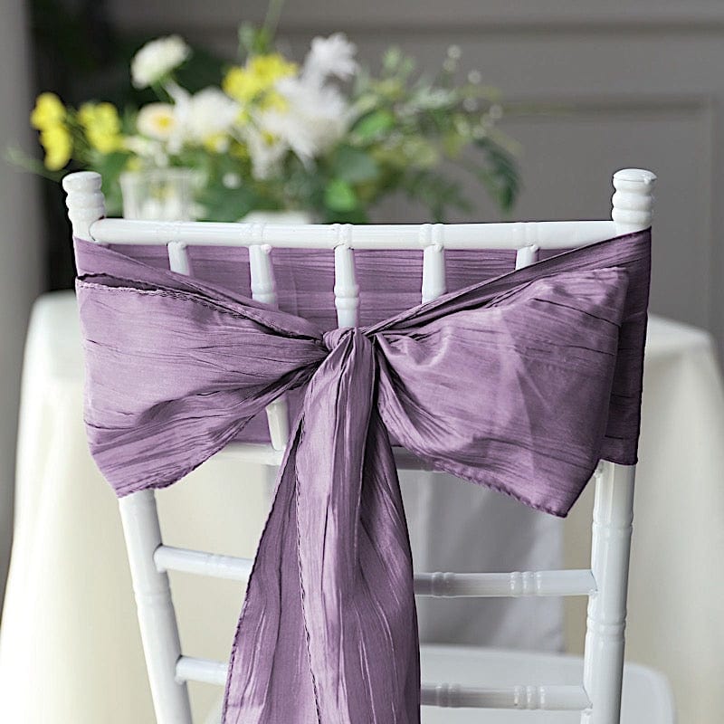 5 pcs Accordion Crinkle Taffeta Chair Sashes