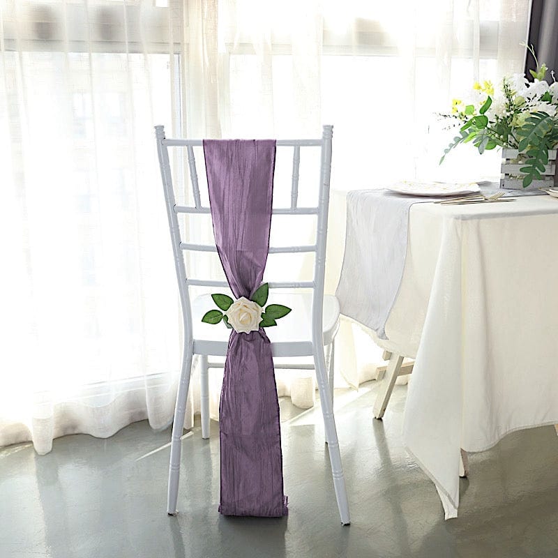 5 pcs Accordion Crinkle Taffeta Chair Sashes