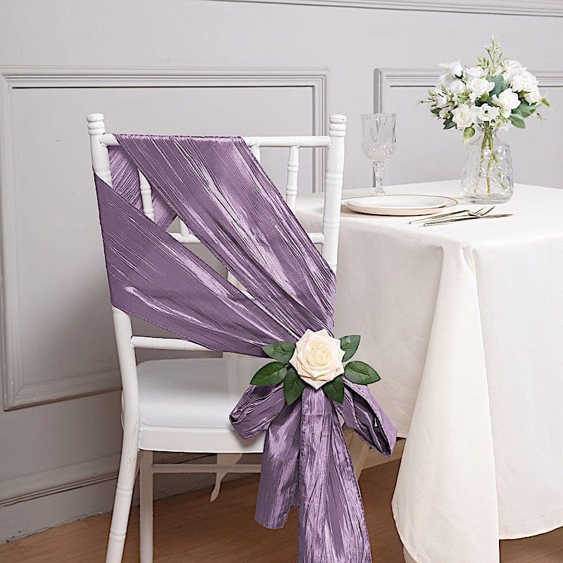 5 pcs Accordion Crinkle Taffeta Chair Sashes