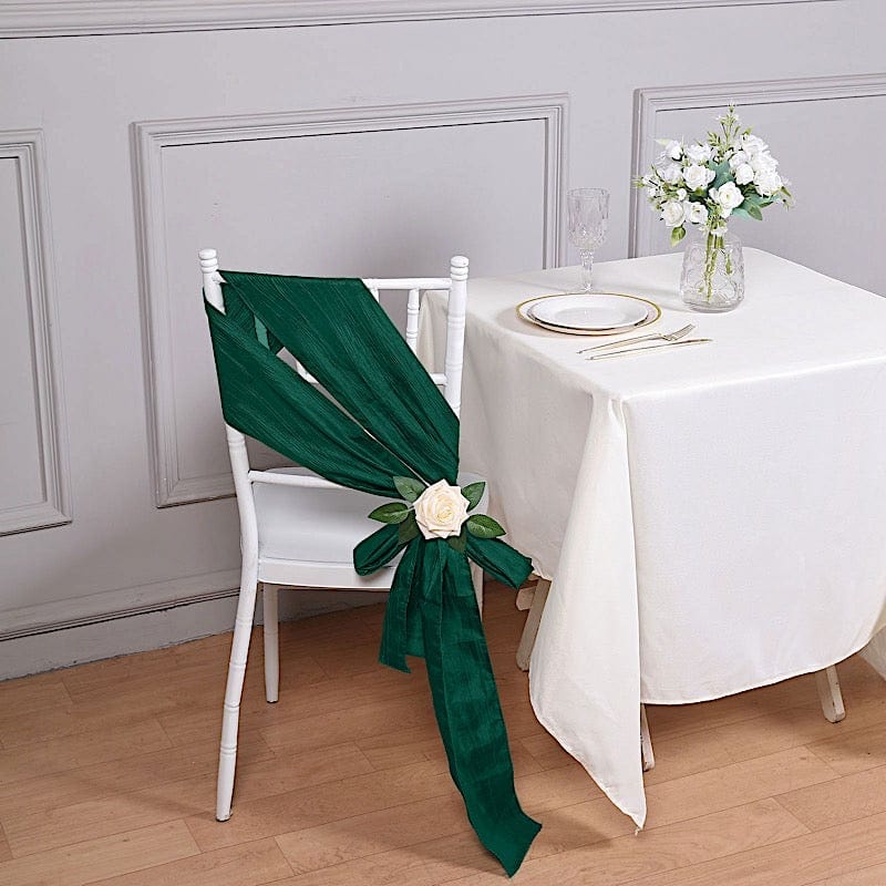 5 pcs Accordion Crinkle Taffeta Chair Sashes