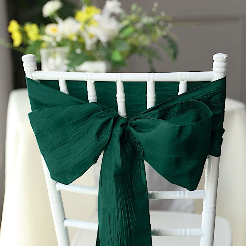 5 pcs Accordion Crinkle Taffeta Chair Sashes