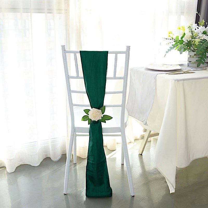 5 pcs Accordion Crinkle Taffeta Chair Sashes