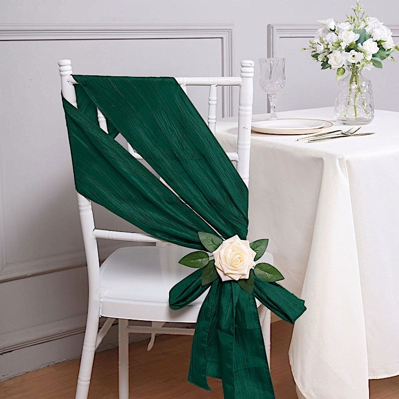 5 pcs Accordion Crinkle Taffeta Chair Sashes