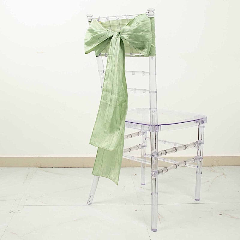 5 pcs Accordion Crinkle Taffeta Chair Sashes