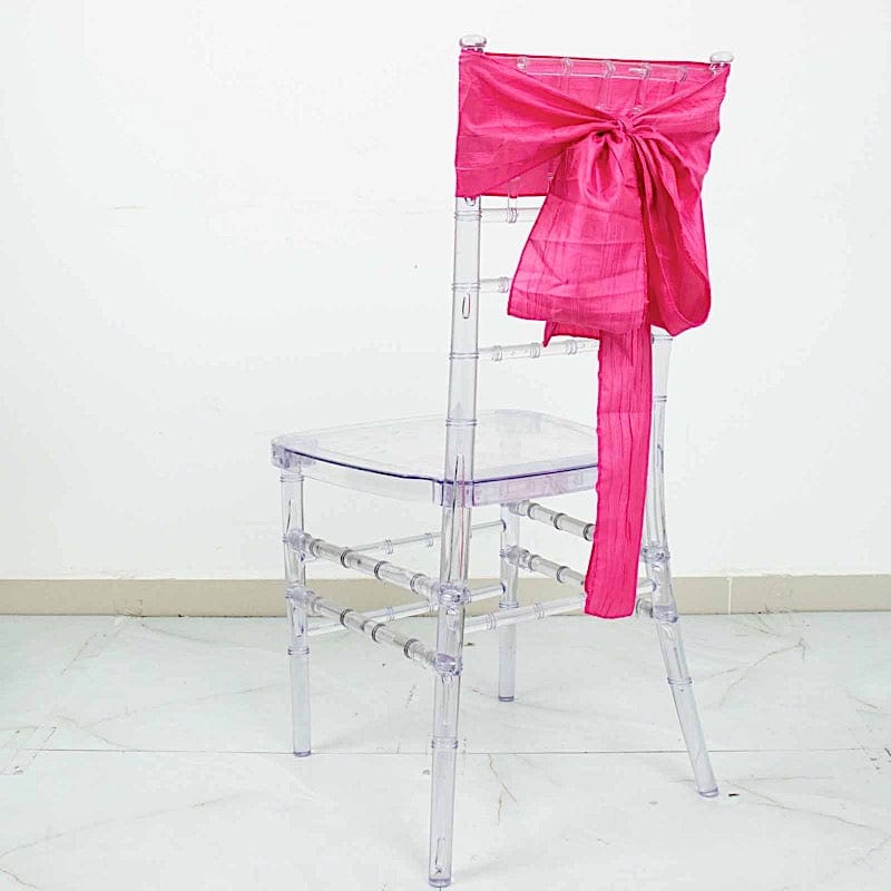 5 pcs Accordion Crinkle Taffeta Chair Sashes