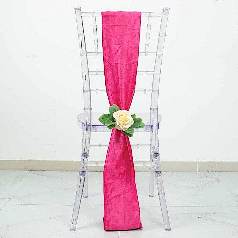 5 pcs Accordion Crinkle Taffeta Chair Sashes