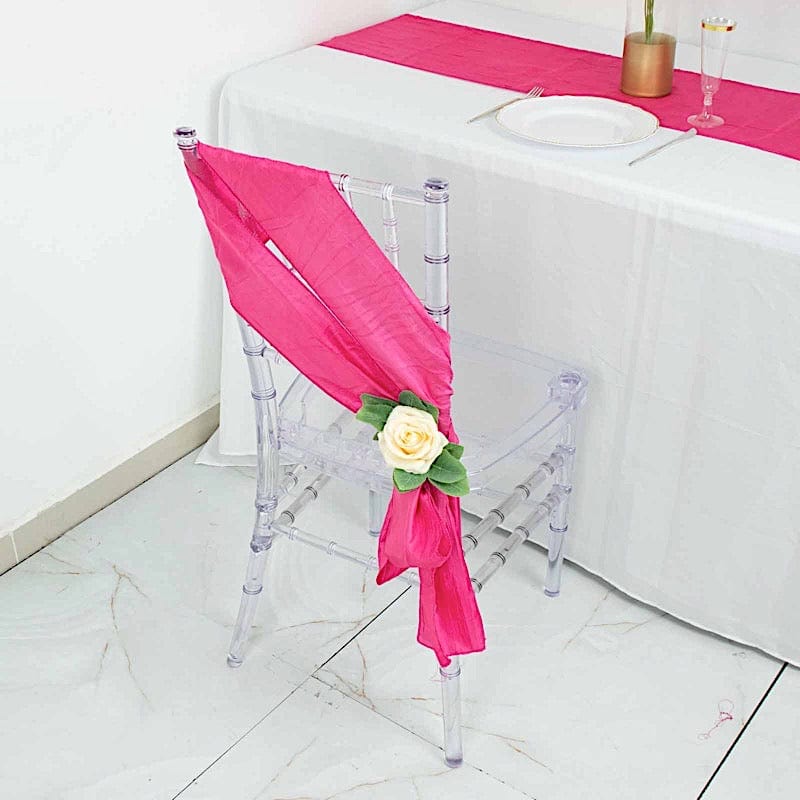 5 pcs Accordion Crinkle Taffeta Chair Sashes
