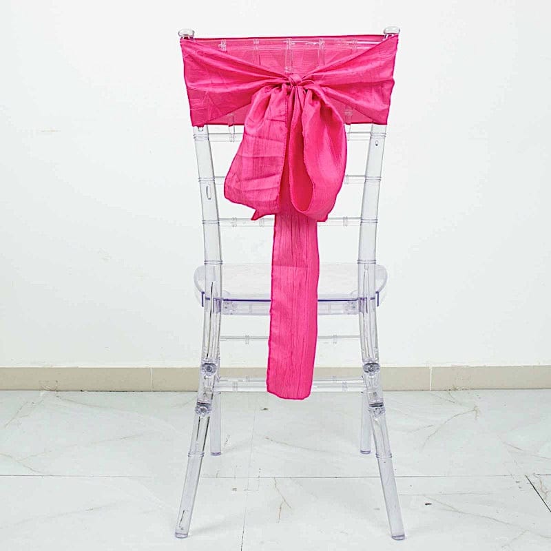 5 pcs Accordion Crinkle Taffeta Chair Sashes