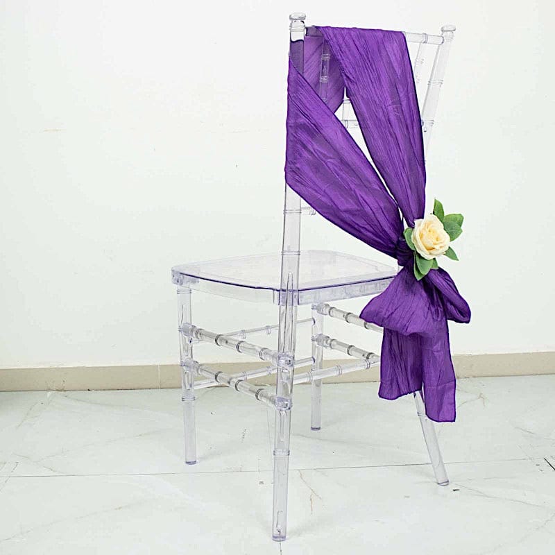 5 pcs Accordion Crinkle Taffeta Chair Sashes