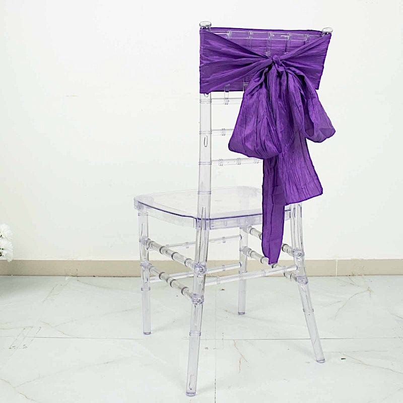 5 pcs Accordion Crinkle Taffeta Chair Sashes
