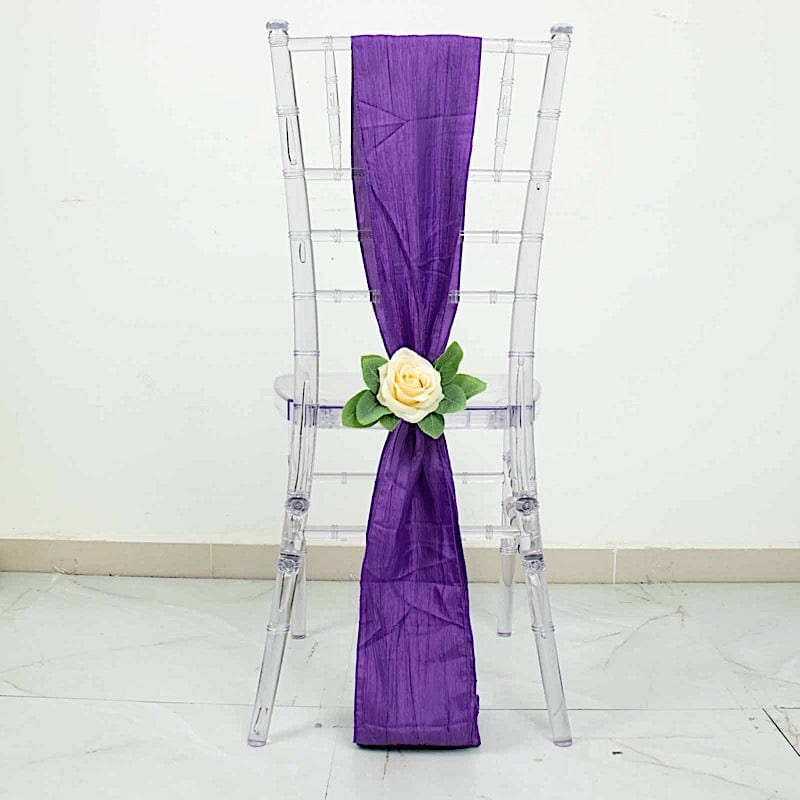 5 pcs Accordion Crinkle Taffeta Chair Sashes