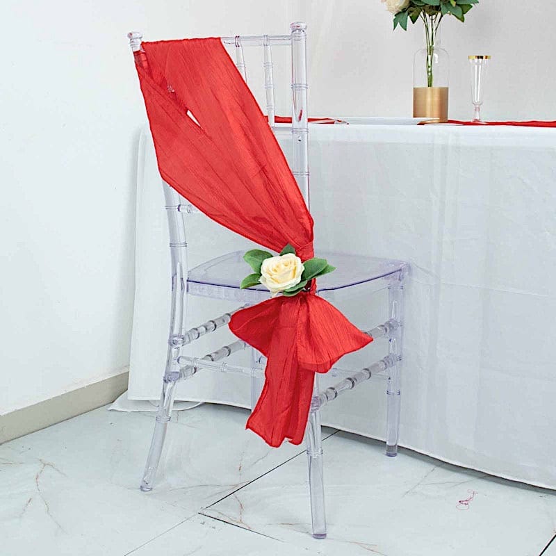5 pcs Accordion Crinkle Taffeta Chair Sashes