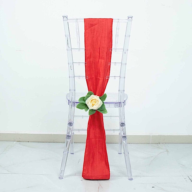 5 pcs Accordion Crinkle Taffeta Chair Sashes