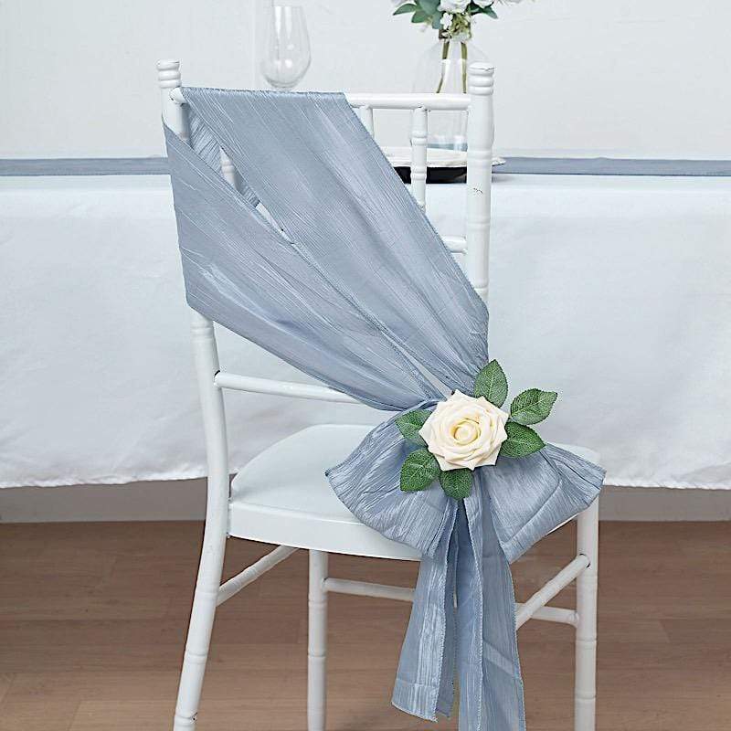 5 pcs Accordion Crinkle Taffeta Chair Sashes