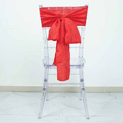 5 pcs Accordion Crinkle Taffeta Chair Sashes SASH_ACRNK_RED