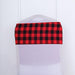5 pcs Checkered Gingham Polyester Chair Sashes SASHP_CHK_BLKRED