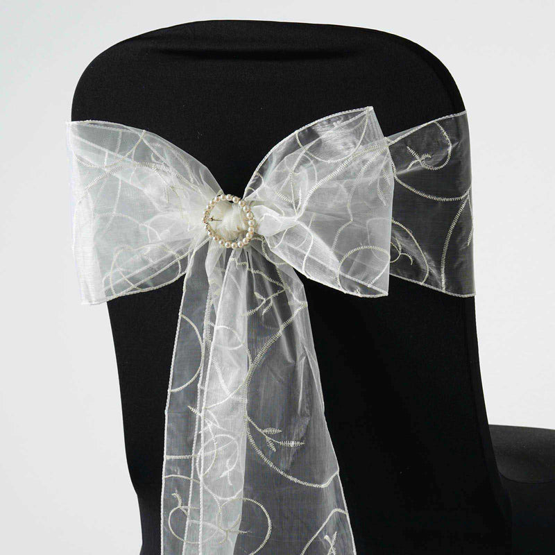 5 pcs Embroidered Chair Sashes