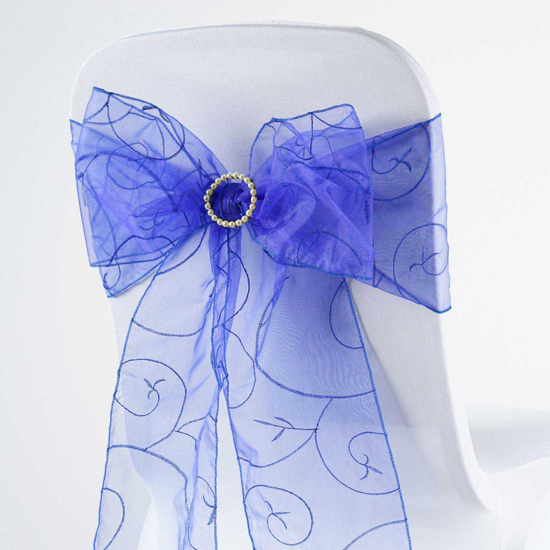 5 pcs Embroidered Chair Sashes