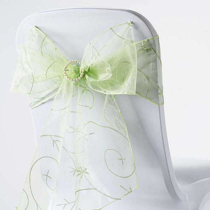 5 pcs Embroidered Chair Sashes