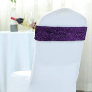5 pcs Glittered Spandex Chair Sashes
