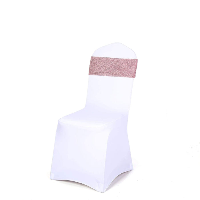 5 pcs Glittered Spandex Chair Sashes