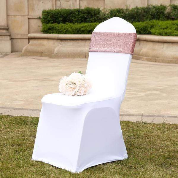5 pcs Glittered Spandex Chair Sashes