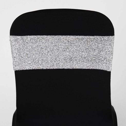5 pcs Glittered Spandex Chair Sashes