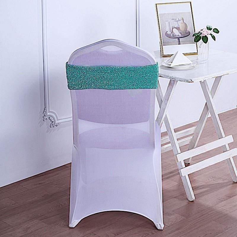5 pcs Glittered Spandex Chair Sashes