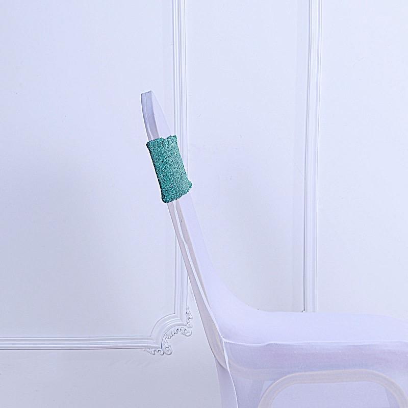 5 pcs Glittered Spandex Chair Sashes