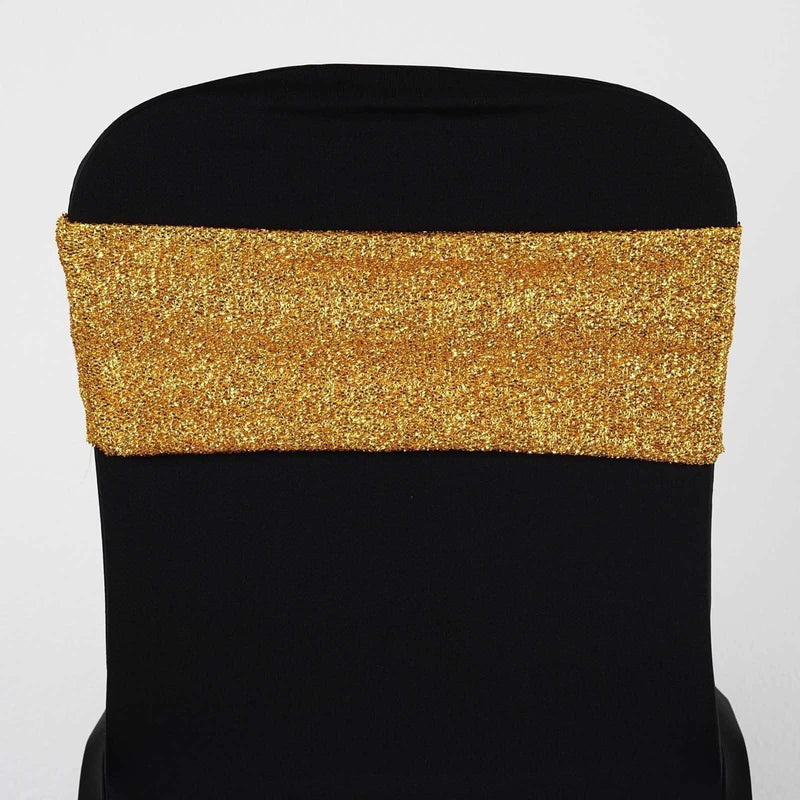 5 pcs Glittered Spandex Chair Sashes
