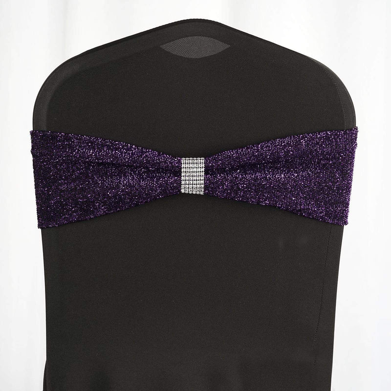 5 pcs Glittered Spandex Chair Sashes