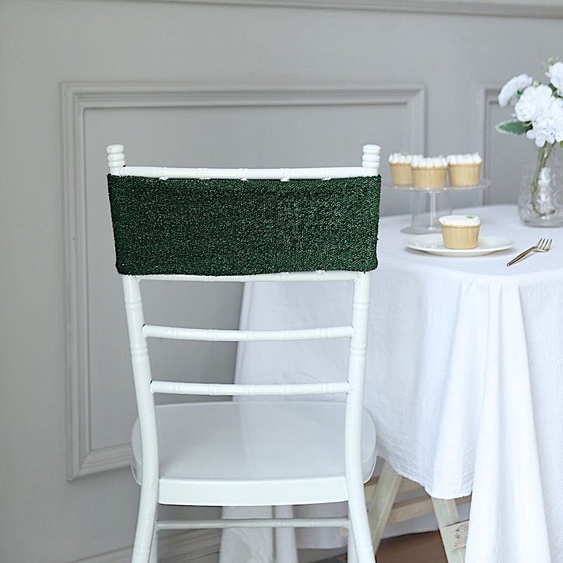 5 pcs Glittered Spandex Chair Sashes