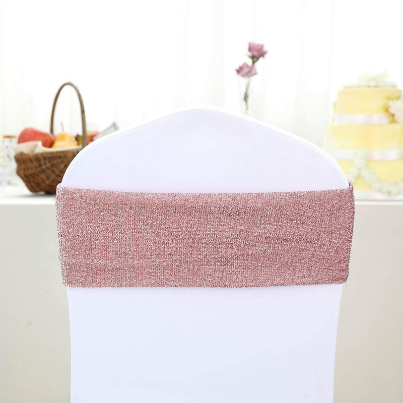 5 pcs Glittered Spandex Chair Sashes SASHP_23_054