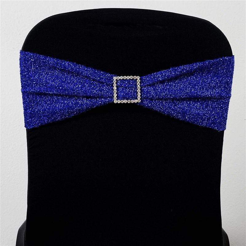 5 pcs Glittered Spandex Chair Sashes SASHP_23_ROY