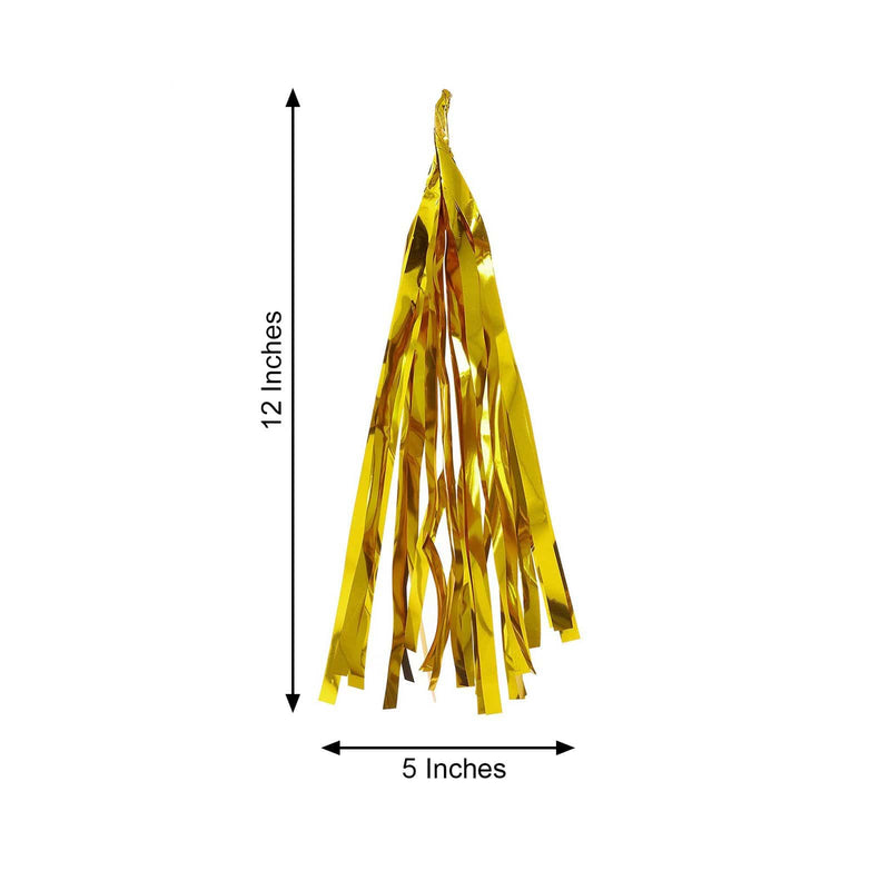5 pcs Metallic Foil Fringe Tassels Hanging Garland