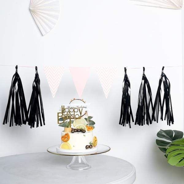 5 pcs Metallic Foil Fringe Tassels Hanging Garland