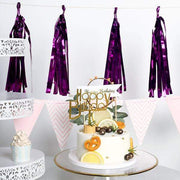 5 pcs Metallic Foil Fringe Tassels Hanging Garland