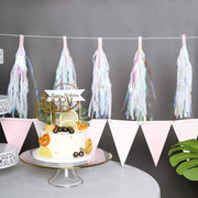 5 pcs Metallic Foil Fringe Tassels Hanging Garland