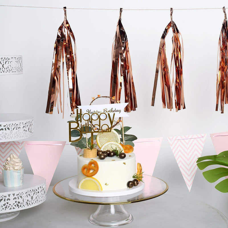 5 pcs Metallic Foil Fringe Tassels Hanging Garland