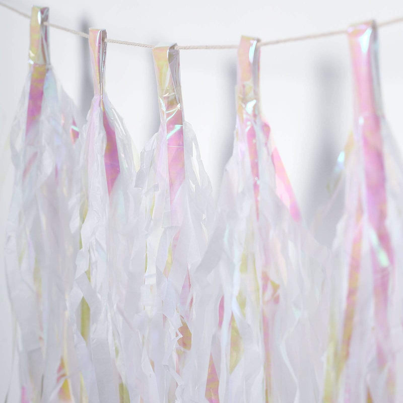 5 pcs Metallic Foil Fringe Tassels Hanging Garland